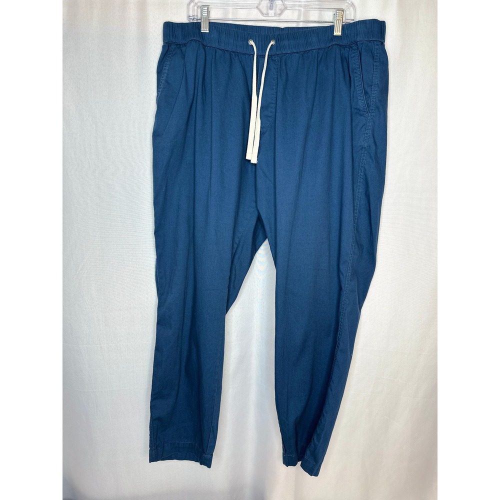 PACT Women's Daily Twill Pants Blue, Size 2XL Leisure Casual Sustainable Pull-on